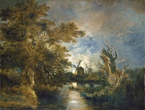 Moonlight On The Yare — John Crome