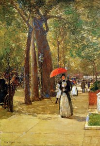Fifth Avenue At Washington Square Sun — Frederick Childe Hassam
