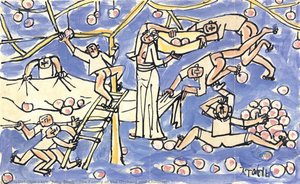 The Family Of The Orchard And Children — Lee, Jung-seob