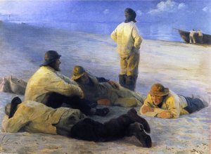 Fishermen On Skagens Beach — Петер Северин Кројер