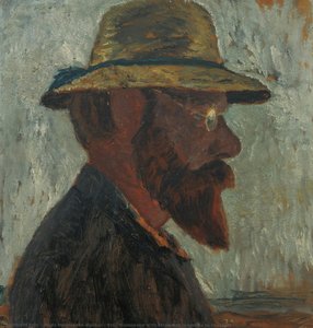 Otto Modersohn With Straw Hat In Profile To The Right — Paula Modersohn-becker