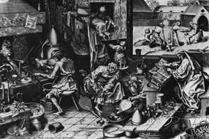 ”alkemisten” — Pieter Bruegel Den Äldre