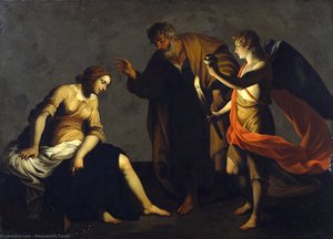 Saint Agatha Attended By Saint Peter And An Angel In Prison — Alessandro Turchi