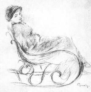 Woman In A Rocking Chair — Pierre-auguste Renoir