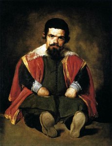 A Dwarf Sitting On The Floor (don Sebastián De Morra) — Diego Velázquez