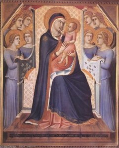 Madonna Enthroned With Angels — Pjetro Lorencetri