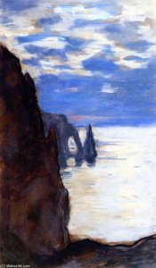 Étretat, Der Nadelpilz Und Porte D’aval — Claude Monet