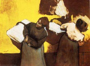 Upratká Prenášajú Prádlo V Meste — Hilaire-germain-edgar Degas