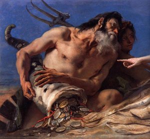Neptun Nabízí Darům Benátkám (detail) — Giambattista Tiepolo