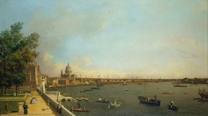 London: Die Themse Von Der Terrasse Des Somerset House In Richtung City — Giovanni Antonio Canaletto