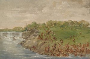 Trasporto Ojibwa Intorno Alle Cascate Di St. Anthony — George Catlin