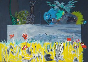 Dark Garden With A Yellow Border — David Alan Redpath Michie