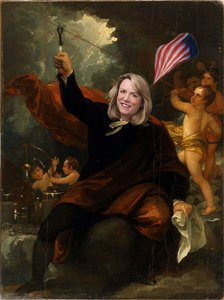 Franklin Drawing Electricity From The Sky — Benjamin West