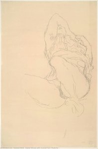 Sitzende Frau mit bedecktem Gesicht (Studie für)