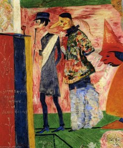 Personnages Devant L' Affiche De La Gamme D' Amour — James Ensor