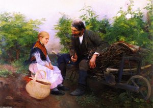 The Little Girl And The Gardener (also Known As Taking A Rest) — Philip Alexius De László