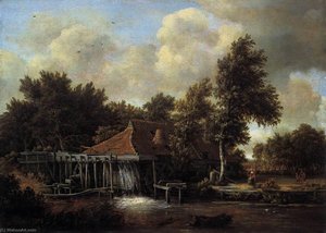 A Watermill — Meyndert Hobbema