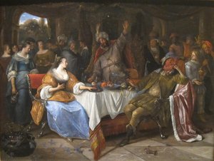 Esther, Ahasuerus, And Haman — Jan Havickszoon Steen