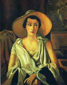 Portrait De Madame Paul Guillaume Avec Un Grand Chapeau — André Derain