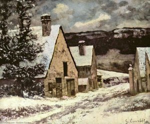 Via Del Villaggio Invernal — Gustave Courbet