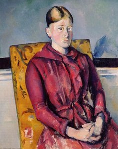 Sarı Bir Sandalyede Madame Cezanne — Paul Cézanne