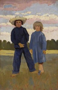 David And Caspar — Augustus Edwin John
