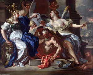 An Allegory Of Louis Xiv — Francesco Solimena