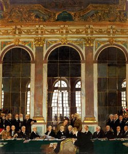 The Signing Of Peace In The Hall Of Mirrors, Versailles — Sir William Newenham Montague Orpen