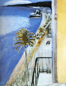 Il dipinto 'La Baia di Nizza' (1918) di Henri Matisse cattura la vibrante bellezza della Costa Azzurra con colori audaci e pennellate espressive, un capolavoro del Fauvismo.