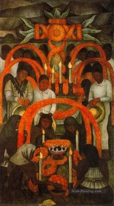 The Sacrificial Offering Day Of The Dead — डिएगो रिवेरा