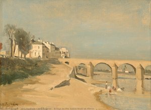 Pont Sur La Saône À Mâcon — Jean-baptiste-camille Corot