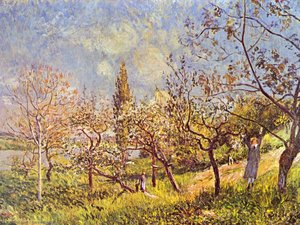 Orchard In Spring — Alfred Sisley