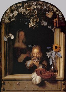 Boy Blowing Bubbles — Frans Van Mieris