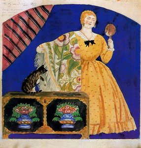 Merchant's Wife — Boris Mikhailovich Kustodiev