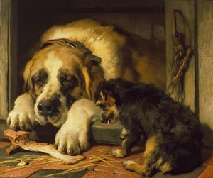 Doubtful Crumbs — Edwin Landseer