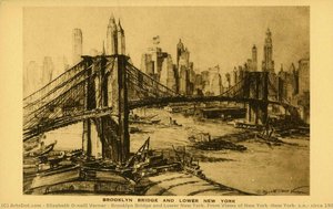 Brooklyn Bridge E Lower New York — Elizabeth O'neill Verner