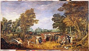 Allegorie De La Treve De 1609 Entre L'archiduc D'autriche, Gouverneur Des Pays Bas Du Sud, Et Les Etats Des Pays Bas Du Nord — Adriaen Van De Venne