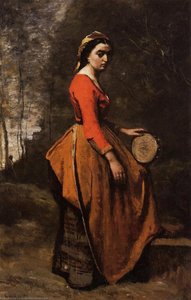 Zingara Con Tamburello Basco — Jean-baptiste-camille Corot