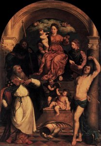 Madonna And Child With Saints — Paris Bordone