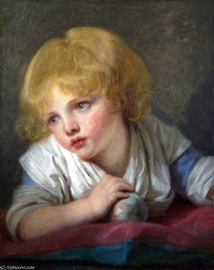 Un Bambino Con Una Mela — Jean-baptiste Greuze