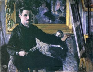 Self-portrait With An Easel — Gustave Caillebotte