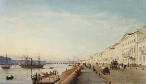 English Embankment In Petersburg — Johan Filip Eduard Gerner