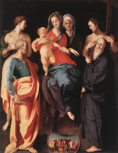 Madonna And Child With St Anne And Other Saints — Jacopo Carucci