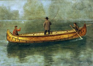 Pesca Da Una Canoa — Albert Bierstadt