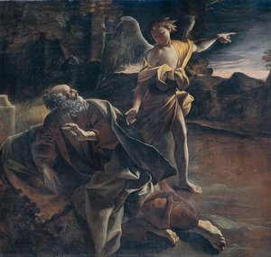 The Prophet Elijah Awakened In The Desert By An Angel, Giovanni Lanfranco, 1624 - 1625 — Giovanni Lanfranco