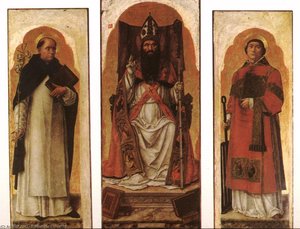 Sts Dominic, Augustin, And Lawrence — Bartolomeo Vivarini