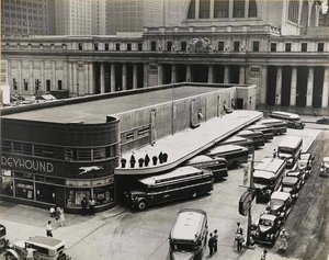 Greyhound Bus Terminal Manhattan — Berenice Abbott