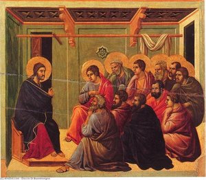 Cristo Lascia Gli Apostoli — Duccio Di Buoninsegna
