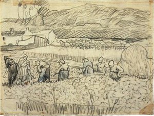 Kobiety Pracujące W Polu Пшеничном — Vincent Willem Van Gogh