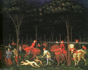The Hunt In The Forest(right),1468, Ashmolean Museum — Paolo Uccello
